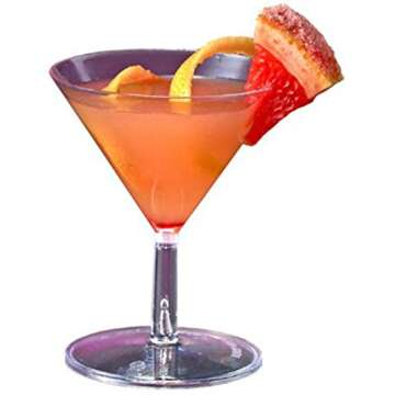 40 Disposable Mini Plastic Martini Glasses for Any Event
