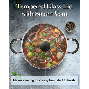 Cook N Home Nonstick Stockpot 10.5-Qt for Perfect Cooking