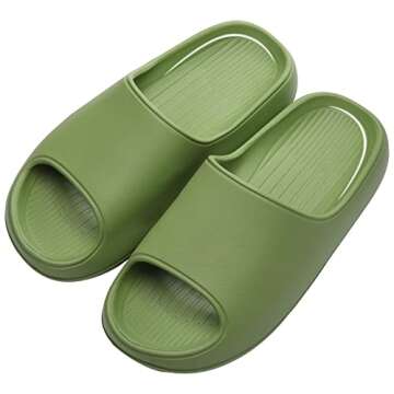 Beslip Platform Slide Sandals for Women Men Lightweight Open Toe Shower Shoes