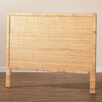Bali & Pari Adelyn Natural Rattan Headboard for Queen Bed