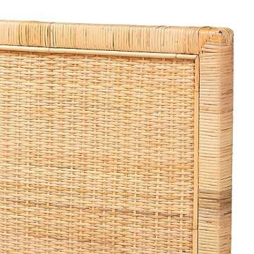 Bali & Pari Adelyn Natural Rattan Headboard for Queen Bed