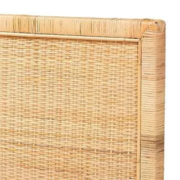 Bali & Pari Adelyn Natural Rattan Headboard for Queen Bed