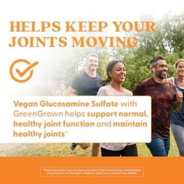 Doctor's Best Vegan Glucosamine Sulfate, Joint Support, Non-GMO, Vegan, Gluten Free, Soy Free, 750 mg 180 Veggie Caps (Pack of 1)