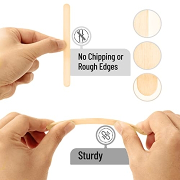 Mr. Pen Jumbo Wooden Craft Sticks 100 Pack for All Craft Needs