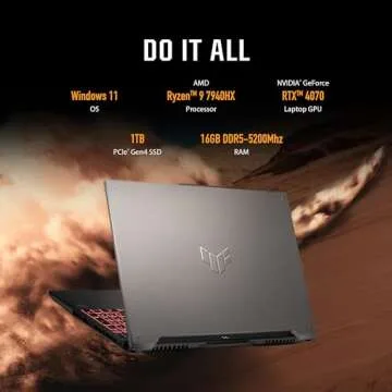 ASUS TUF Gaming A16 Laptop with Ryzen 9 and RTX 4070