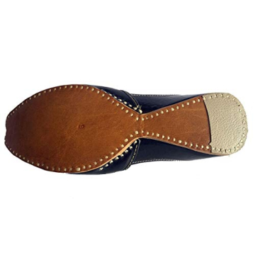 Step n Style Men's Black Khussa Shoes for Weddings