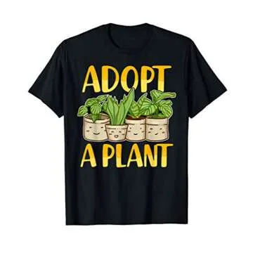 Cute Adopt a Plant Succulent & Gardening Plant Lover T-Shirt