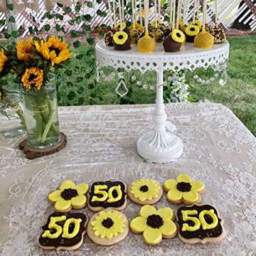 Elegant 5 Pack White Lace Tablecloths for Rustic Weddings
