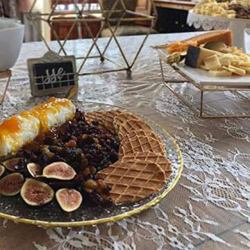 Elegant 5 Pack White Lace Tablecloths for Rustic Weddings