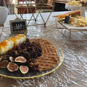 Elegant 5 Pack White Lace Tablecloths for Rustic Weddings