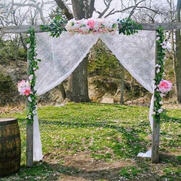 Elegant 5 Pack White Lace Tablecloths for Rustic Weddings