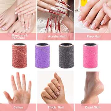 Rolybag 240Pcs Nail Drill Sanding Bands Set for Nails
