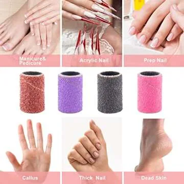 Rolybag 240Pcs Nail Drill Sanding Bands Set for Nails