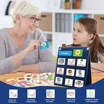 Visual Schedule Chart for Kids - Daily Planner With 98 Cards