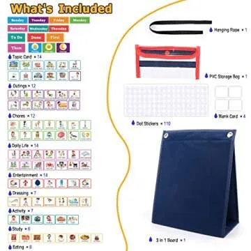Visual Schedule Chart for Kids - Daily Planner With 98 Cards