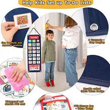 Visual Schedule Chart for Kids - Daily Planner With 98 Cards