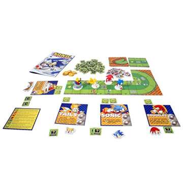 Sonic The Hedgehog Crash Course Board Game – Fast Racing Game by IDW Games for 2-4 Players, Ages 8+ – Build-as-You-Play Tracks, Collect Chaos Emeralds, Fun Family Game, Pre-Painted Miniatures