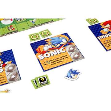 Sonic The Hedgehog Crash Course Board Game – Fast Racing Game by IDW Games for 2-4 Players, Ages 8+ – Build-as-You-Play Tracks, Collect Chaos Emeralds, Fun Family Game, Pre-Painted Miniatures