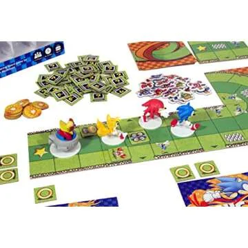 Sonic The Hedgehog Crash Course Board Game – Fast Racing Game by IDW Games for 2-4 Players, Ages 8+ – Build-as-You-Play Tracks, Collect Chaos Emeralds, Fun Family Game, Pre-Painted Miniatures