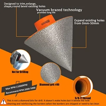 Diamond Beveling Chamfer Bits for Tile and Marble