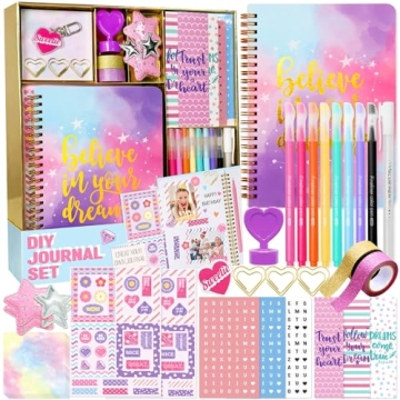 Nollh DIY Journal Kit for Creative Tween Girls - Fun Scrapbook & Diary Supplies