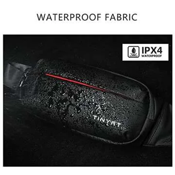 TINYAT Travel Fanny Pack Waist Pack Fashion waterproof Sling Pocket Super Lightweight T2012 (Black/2012)