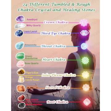 Crystal Advent Calendar 2024, Rock Advent Calendar 2024 Adult, Kids, Boys, Girls, Teen Girls, Women Healing Crystal Gemstone Advent Calendar 2024, 24 Kinds of Crystals and Gem Rocks Collection