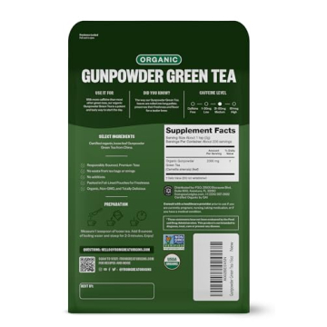 FGO Organic Gunpowder Green Tea Premium Loose Leaf 16oz