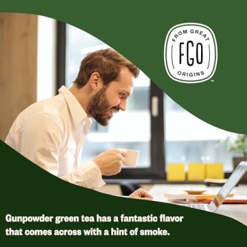 FGO Organic Gunpowder Green Tea Premium Loose Leaf 16oz