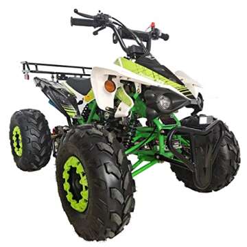 X-PRO 125cc ATV Quad Youth 4 Wheeler Adults ATVs Quads Middle Size 4 Wheelers (Green)