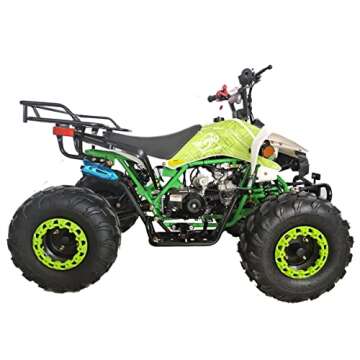 X-PRO 125cc ATV Quad Youth 4 Wheeler Adults ATVs Quads Middle Size 4 Wheelers (Green)