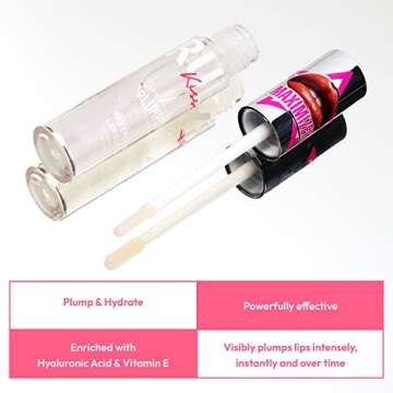 Ruby Kisses Plumping Lip Gloss - Hydrating, High-Shine Lip Plumper