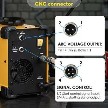 hynade CNC Plasma Cutter Blow Back, Non-HF Pilot Arc Non-Touch 110/220V Plasma Cutting Machine, THC Torch Height Control Enabled (CUT60DN)
