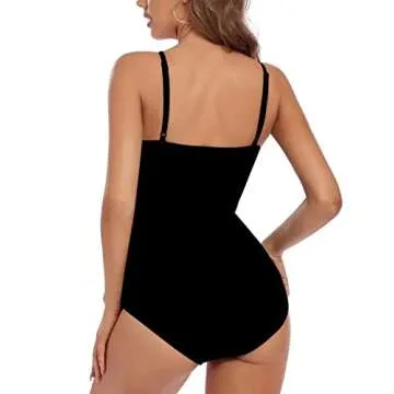 Eomenie Women's Stylish Criss Cross One Piece Swimsuit