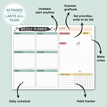 Large Weekly Planning Pad for Ultimate Productivity