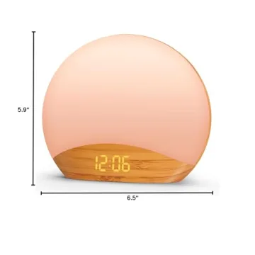 REACHER Sunrise Alarm Clock with 26 Sleep Sounds & Dimmable Light