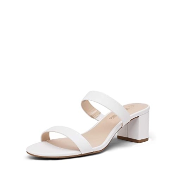 DREAM PAIRS Elegant Clear Chunky Heel Sandals for Women - Comfort Meets Fashion