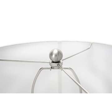 Creative Co-Op Boho Sculptural Woven Rattan Table Lamp with White Linen Shade, Natural