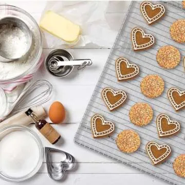 Mrs. Anderson’s Baking Professional Half Sheet Baking and Cooling Rack, 16.5 x 11.75-Inches