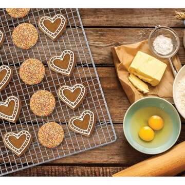 Mrs. Anderson’s Baking Professional Half Sheet Baking and Cooling Rack, 16.5 x 11.75-Inches