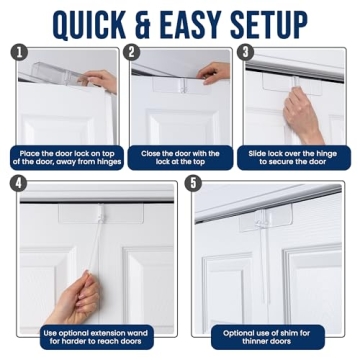 Child Pet Proof Bi-fold Door Lock Tool-Free Installation