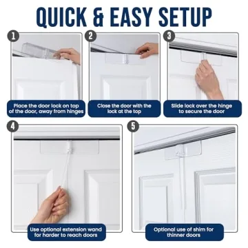 Child Pet Proof Bi-fold Door Lock Tool-Free Installation