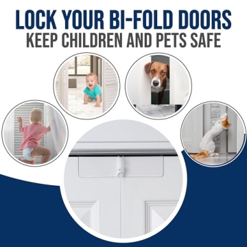 Child Pet Proof Bi-fold Door Lock Tool-Free Installation