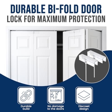 Child Pet Proof Bi-fold Door Lock Tool-Free Installation