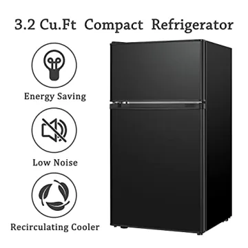 HAILANG 3.2 Cu.ft Mini Fridge with Freezer for Dorms
