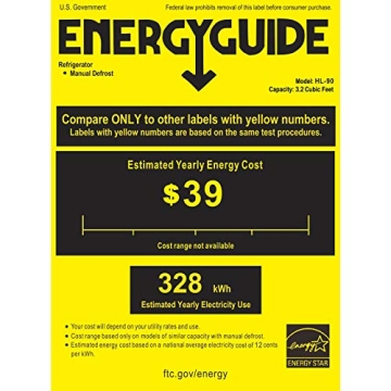 HAILANG 3.2 Cu.ft Mini Fridge with Freezer for Dorms