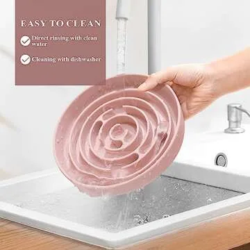 Coomazy Silicone Slow Feeder Dog Bowl with Suction Cup