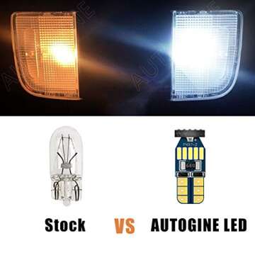 AUTOGINE 16 Piece White Interior LED Lights Kit for Toyota 4Runner 2010-2022 Super Bright 6000K Inte...