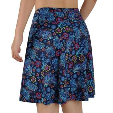Turnhier Women's 20" Knee Length Skorts Skirts Casual Athletic Tennis Golf Skirt with Pockets, (Butt...