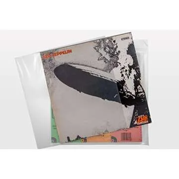 Invest In Vinyl 100 Clear Plastic Protective LP Outer Sleeves 3 Mil. Vinyl Record Sleeves Album Covers 12.75" x 12.5" Provide Your LP Collection with The Proper Protection